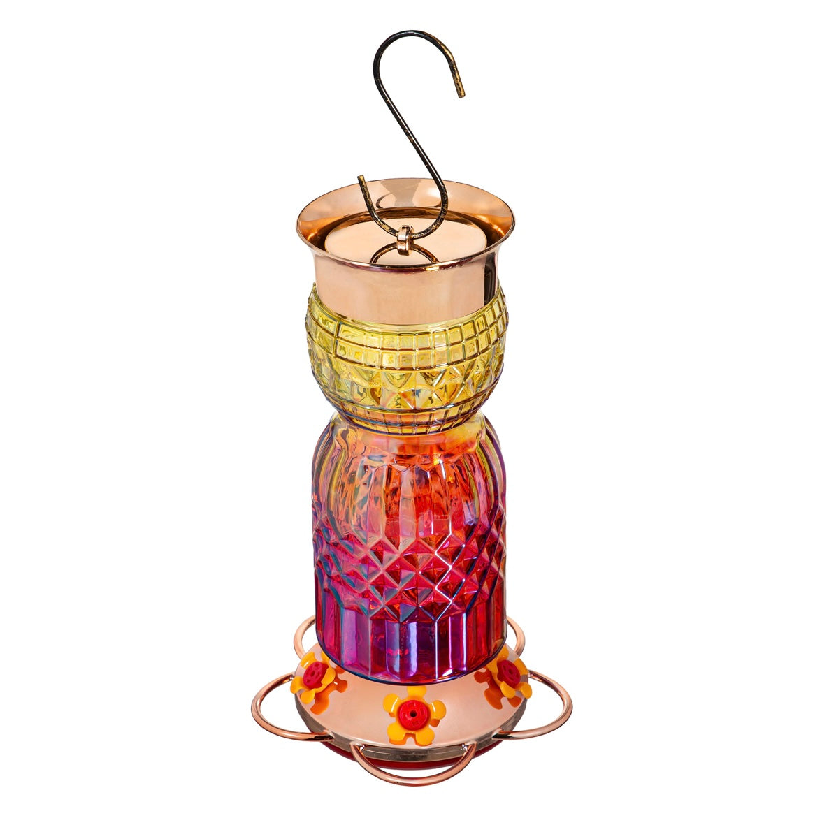 Iridescent Glass Hummingbird Feeders