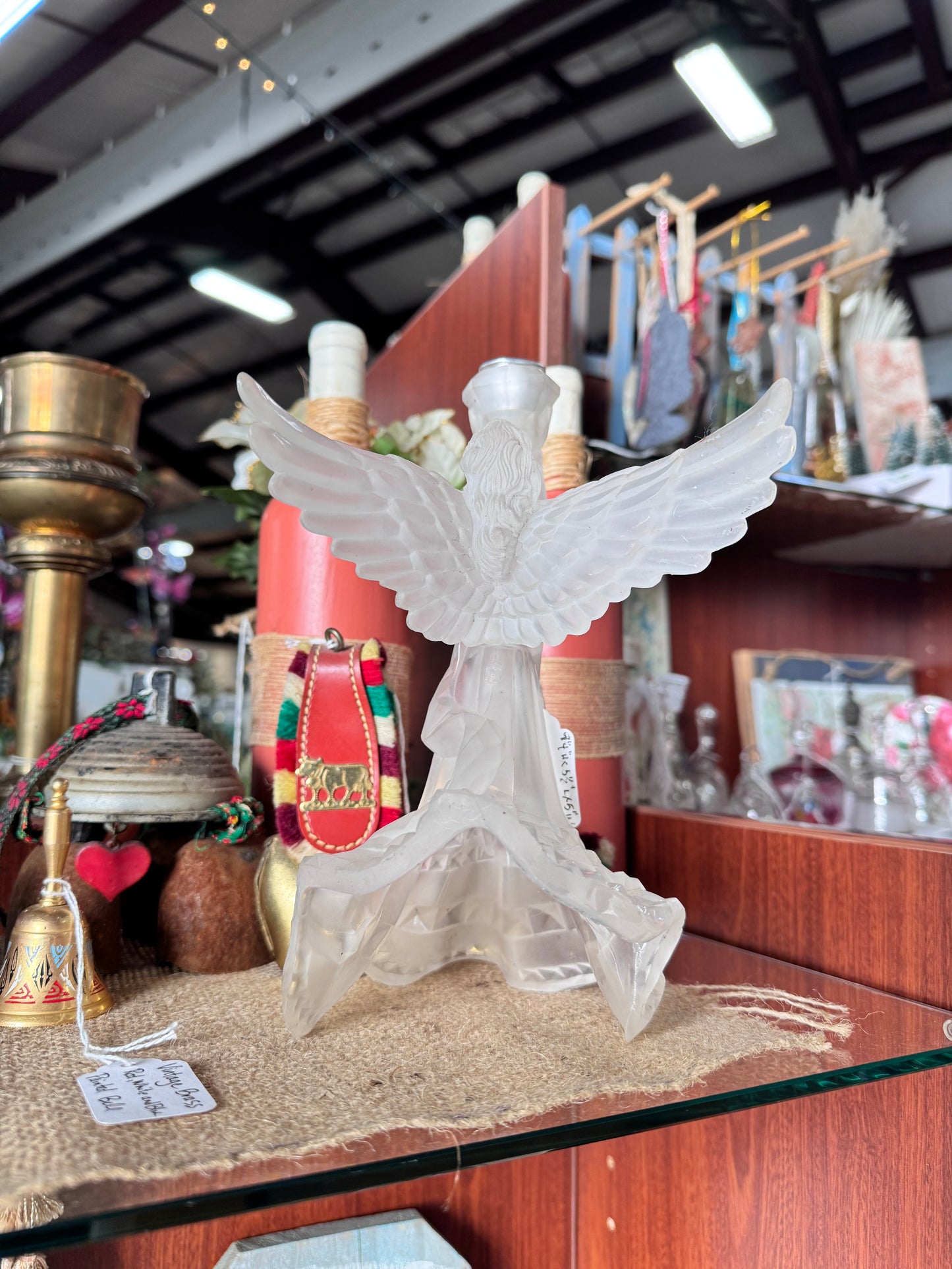 Frosted Acrylic Angel Candle Holder