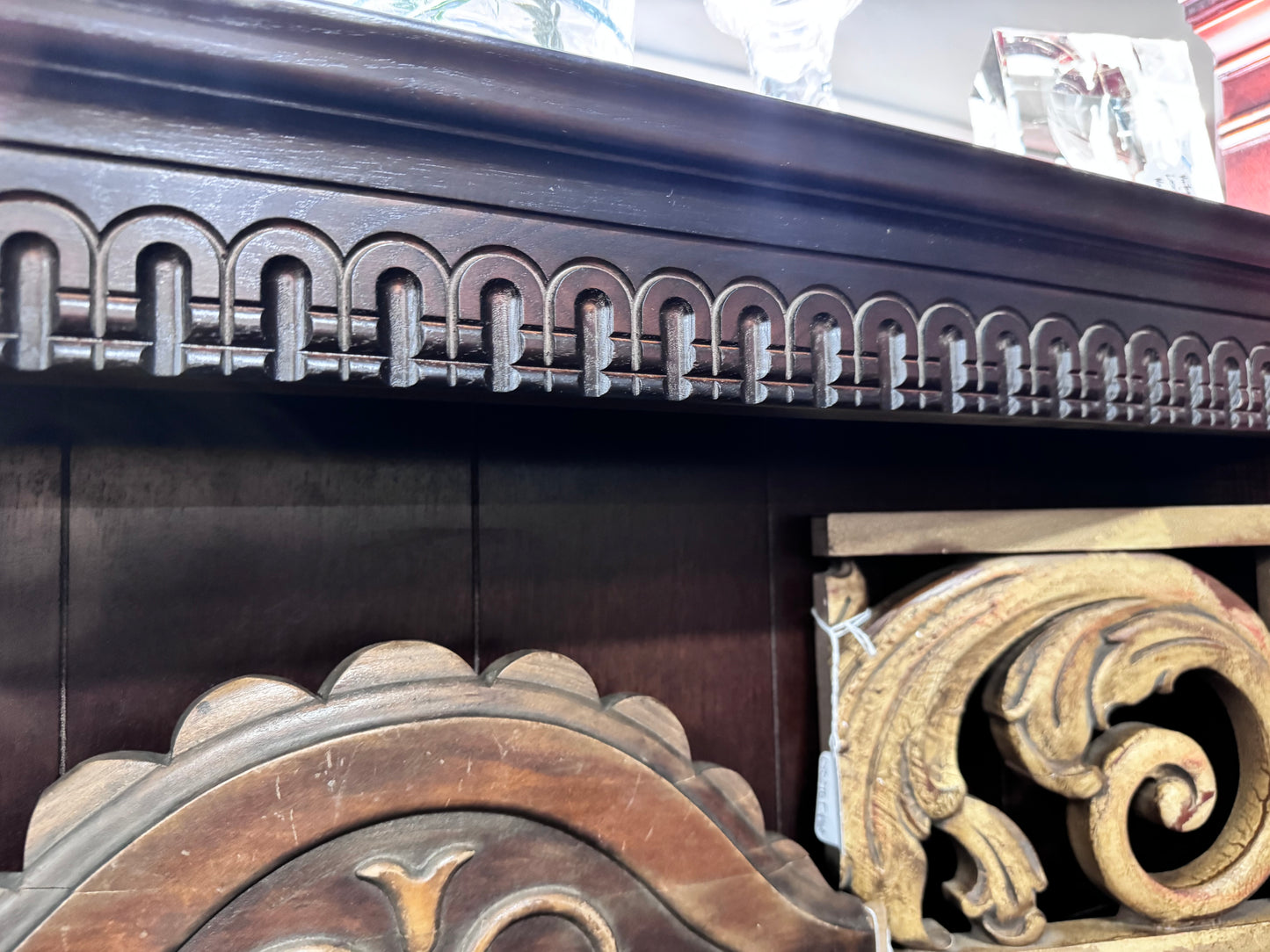 Vintage Welsh Dresser -Shelves with Single Plate Rail