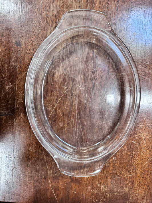 Vintage Oval glass Casserole Lid