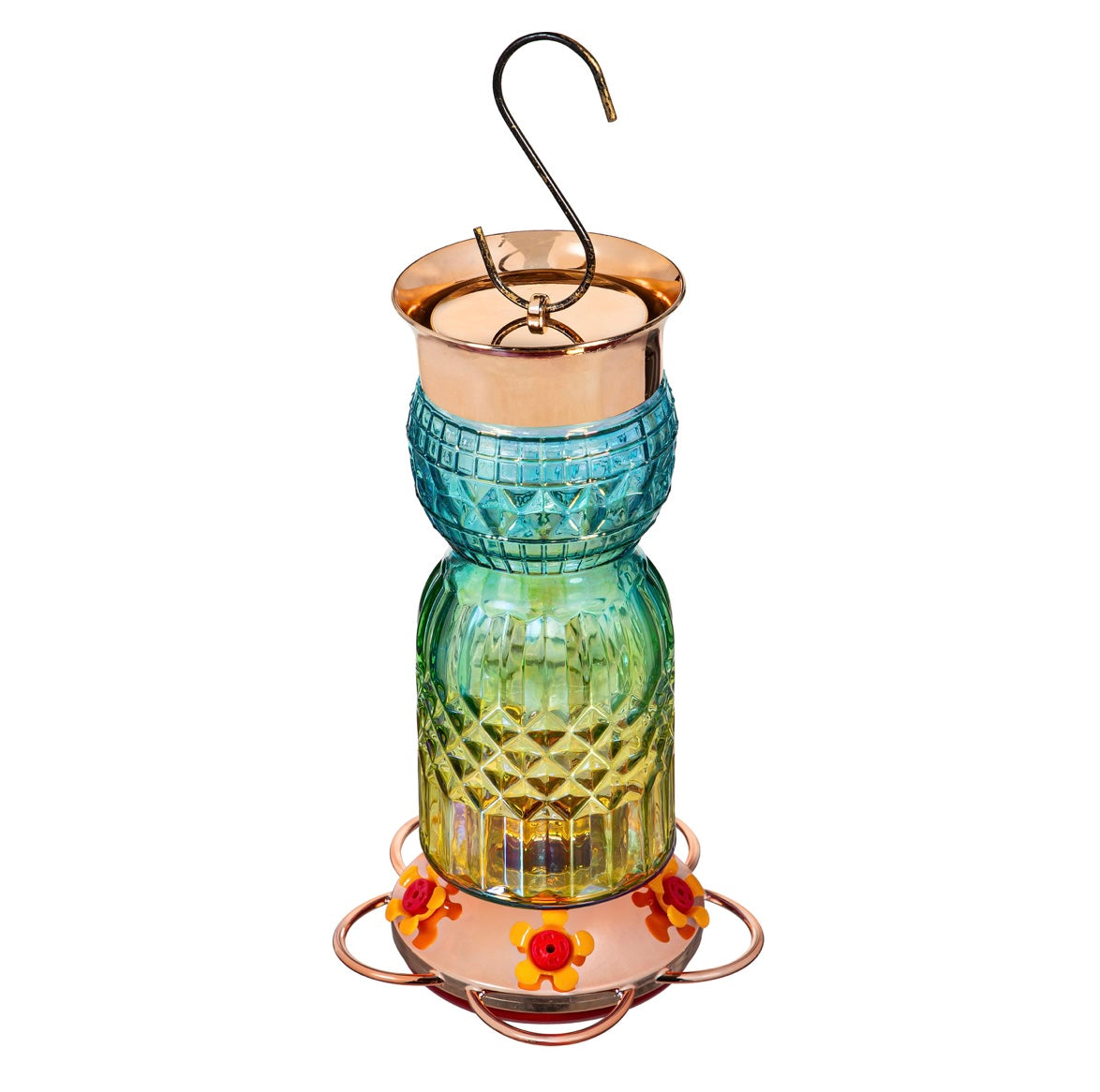 Iridescent Glass Hummingbird Feeders