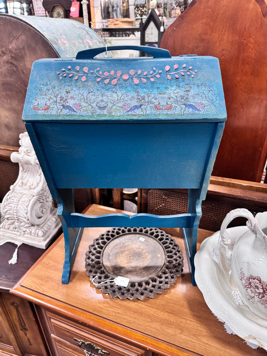 Hand Painted Wooden Sewing Caddy