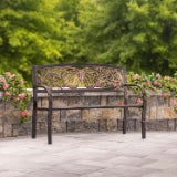 Garden Metal Bench, Butterfly