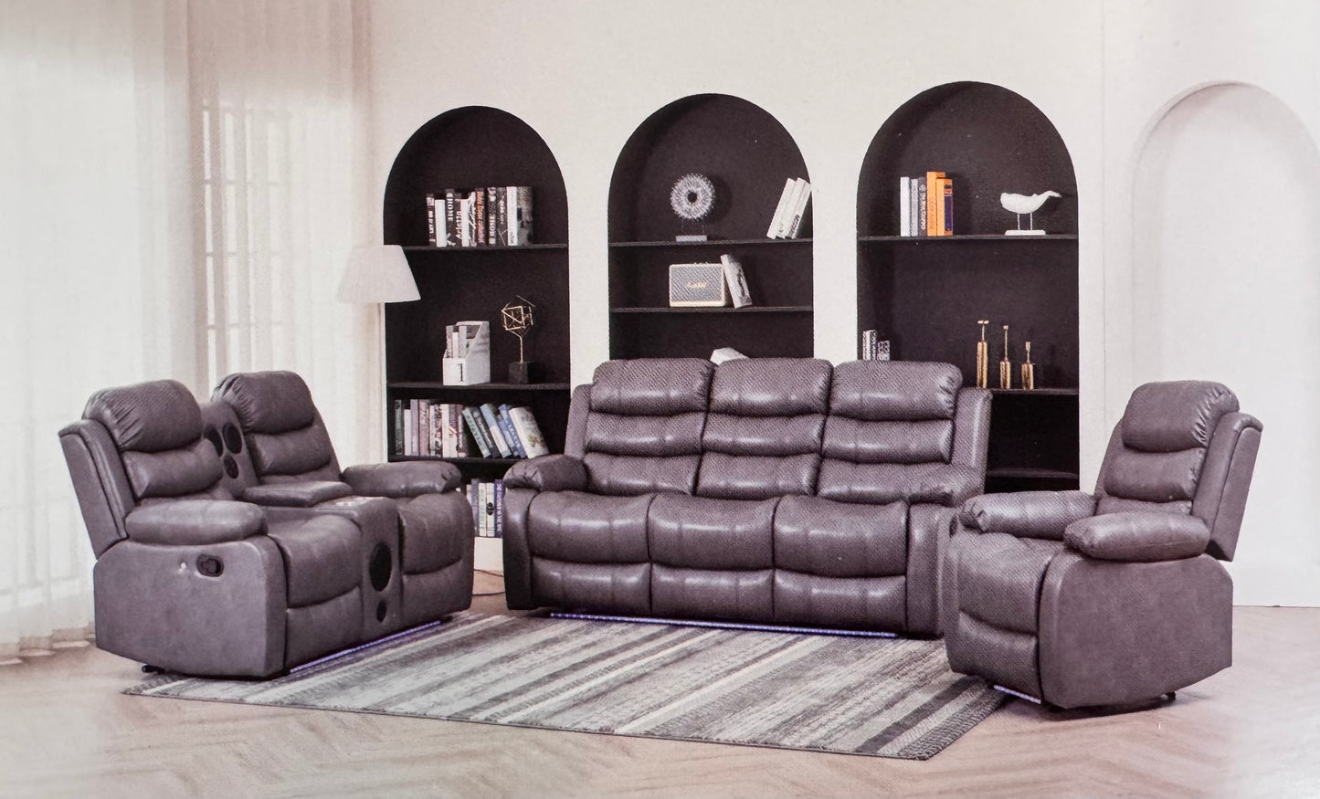 Living Room Suite 3 pieces with recliners