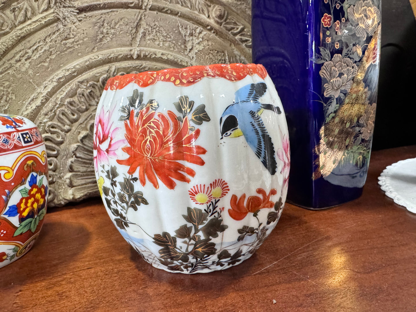 Vintage Japanese Kutani Tea Caddy - no lid