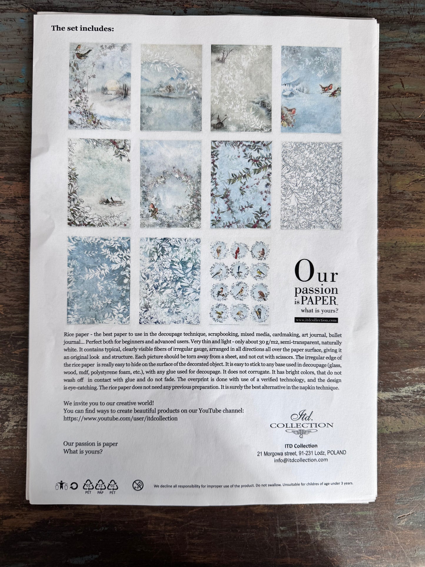 Decorated with Frost ITD Collection Rice Paper Designs