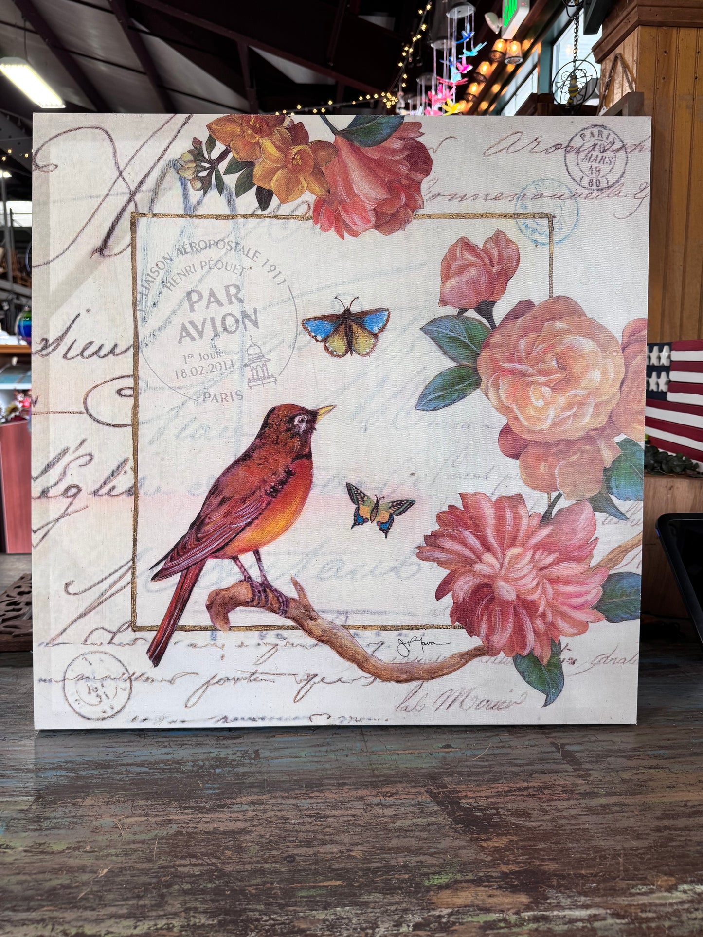 Par Avion Canvas Wall Art