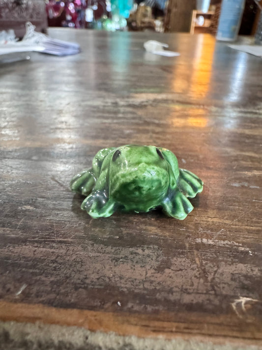 Vintage Ceramic Frog - Green