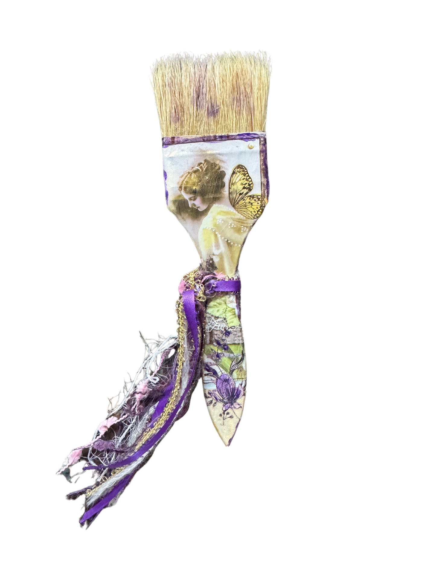 Altered Embellished Paint Brushes Art Decor by Glitter & Gold