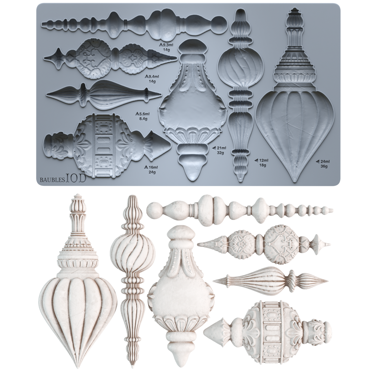 Baubles Iron Orchid Designs Mould