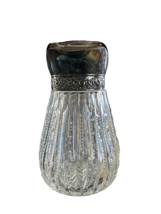 EAPG Zipper Pattern Glass Hinged-lid Syrup Pitcher