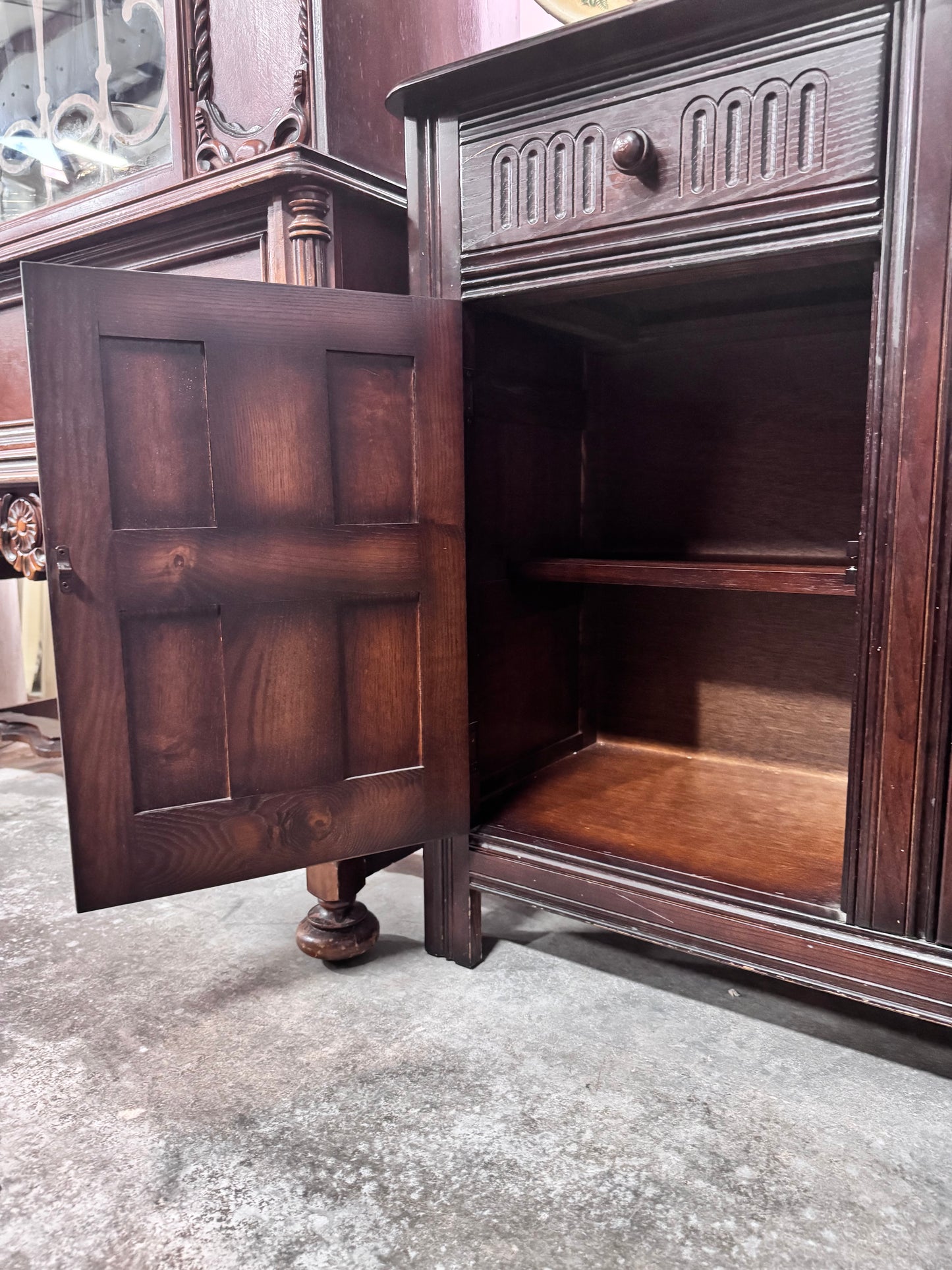 Vintage Welsh Dresser -Shelves with Single Plate Rail