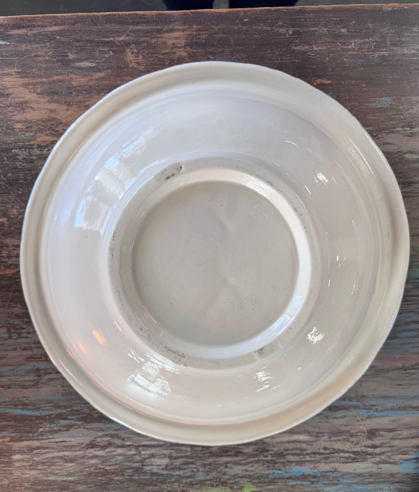 Vintage Ceramic Wash Basin and Pitcher Cream and Gold