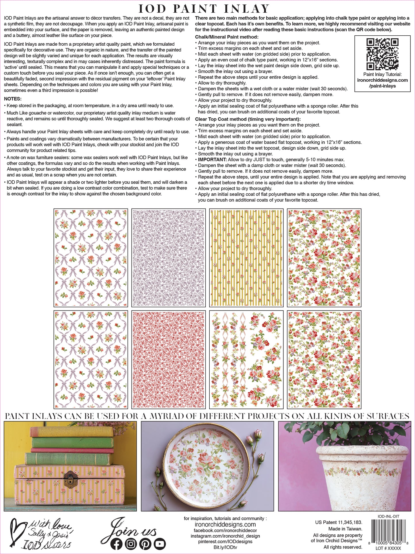Ditsy Blooms Iron Orchid Designs Paint Inlay