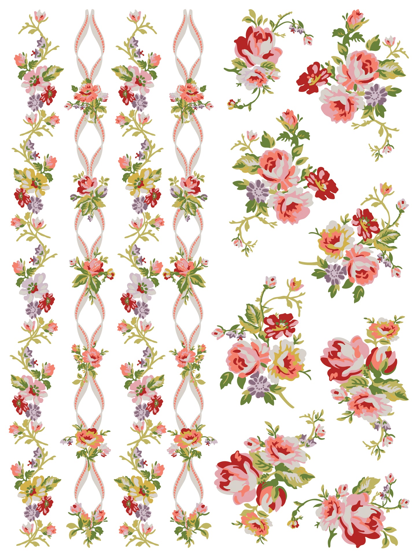 Ditsy Blooms Iron Orchid Designs Paint Inlay