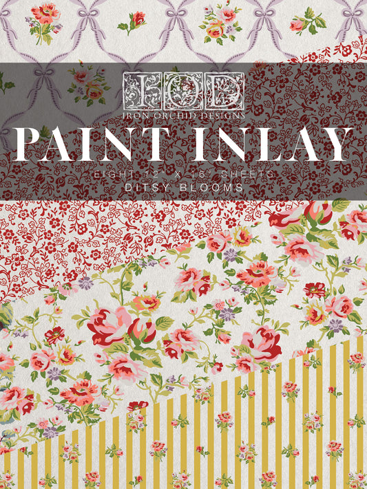 Ditsy Blooms Iron Orchid Designs Paint Inlay