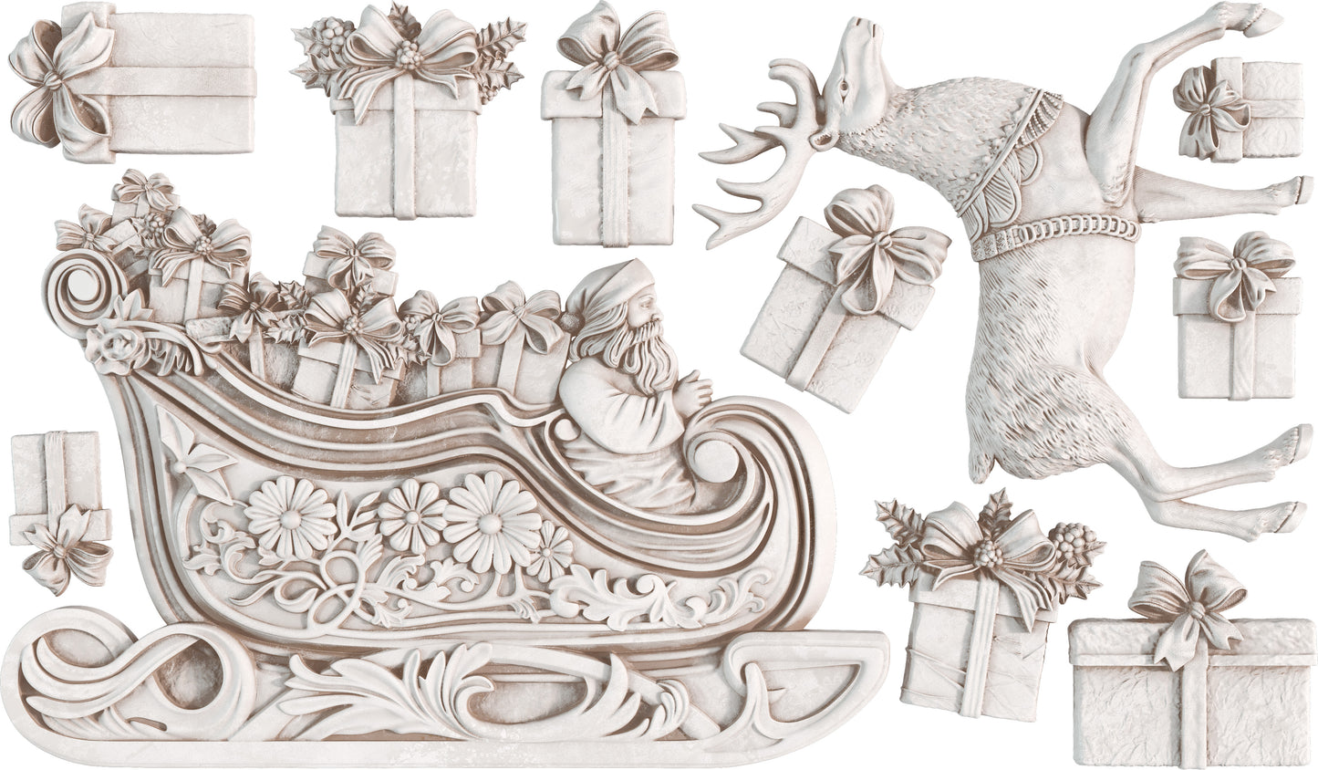 Santa's Sleigh Iron Orchid Designs Mould Set