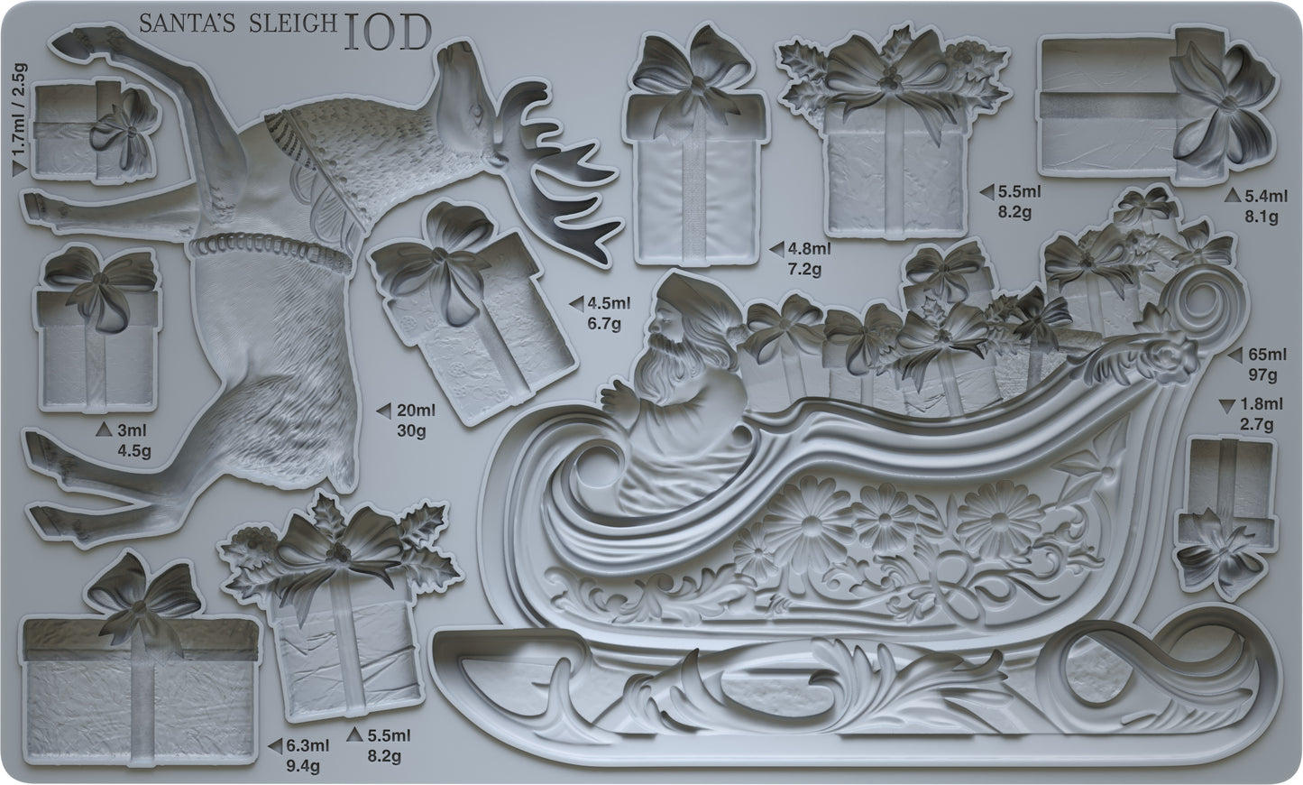 Santa's Sleigh Iron Orchid Designs Mould Set