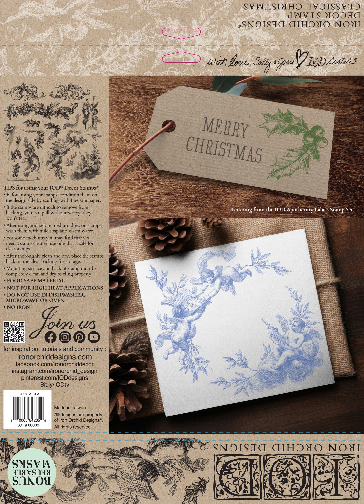 Classical Christmas Iron Orchid Designs Stamp Set