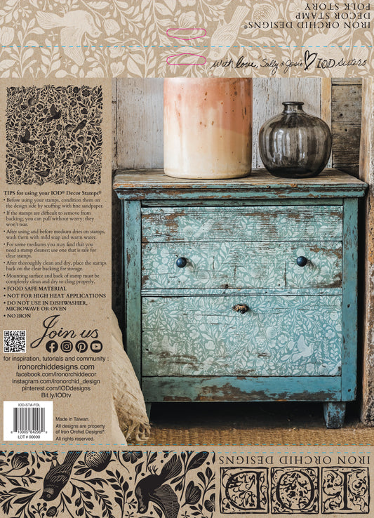 Folk Story Iron Orchid Designs Stamp set