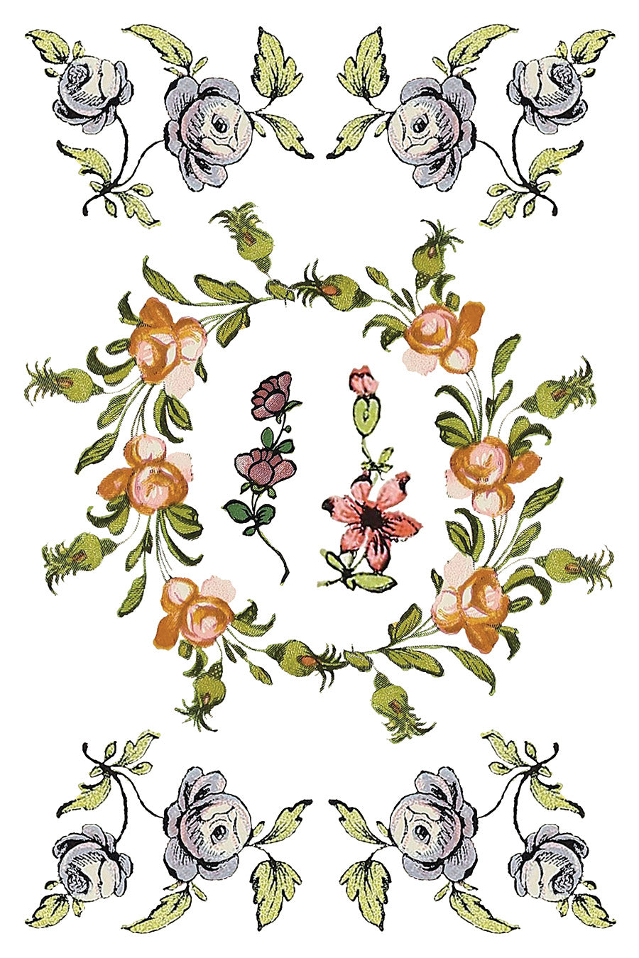 Fairytale Florals Iron Orchid Designs Transfer Set