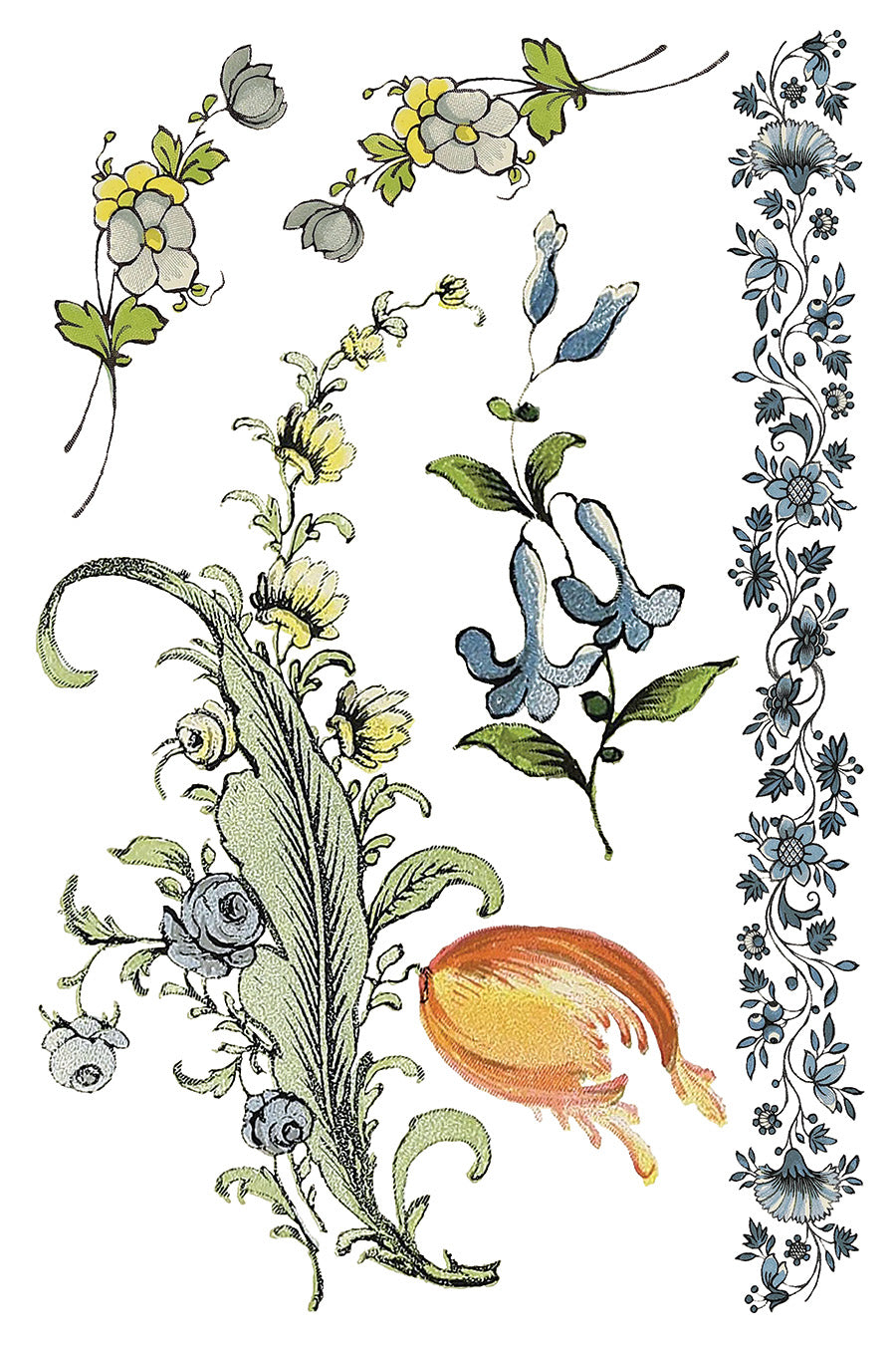 Fairytale Florals Iron Orchid Designs Transfer Set