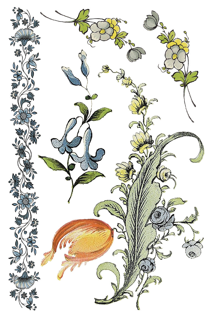 Fairytale Florals Iron Orchid Designs Transfer Set