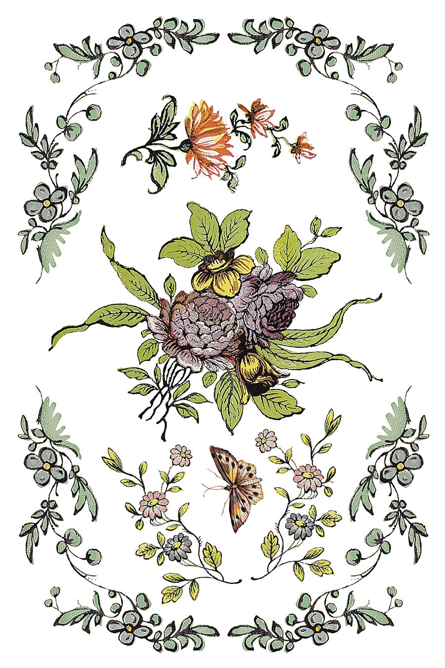 Fairytale Florals Iron Orchid Designs Transfer Set