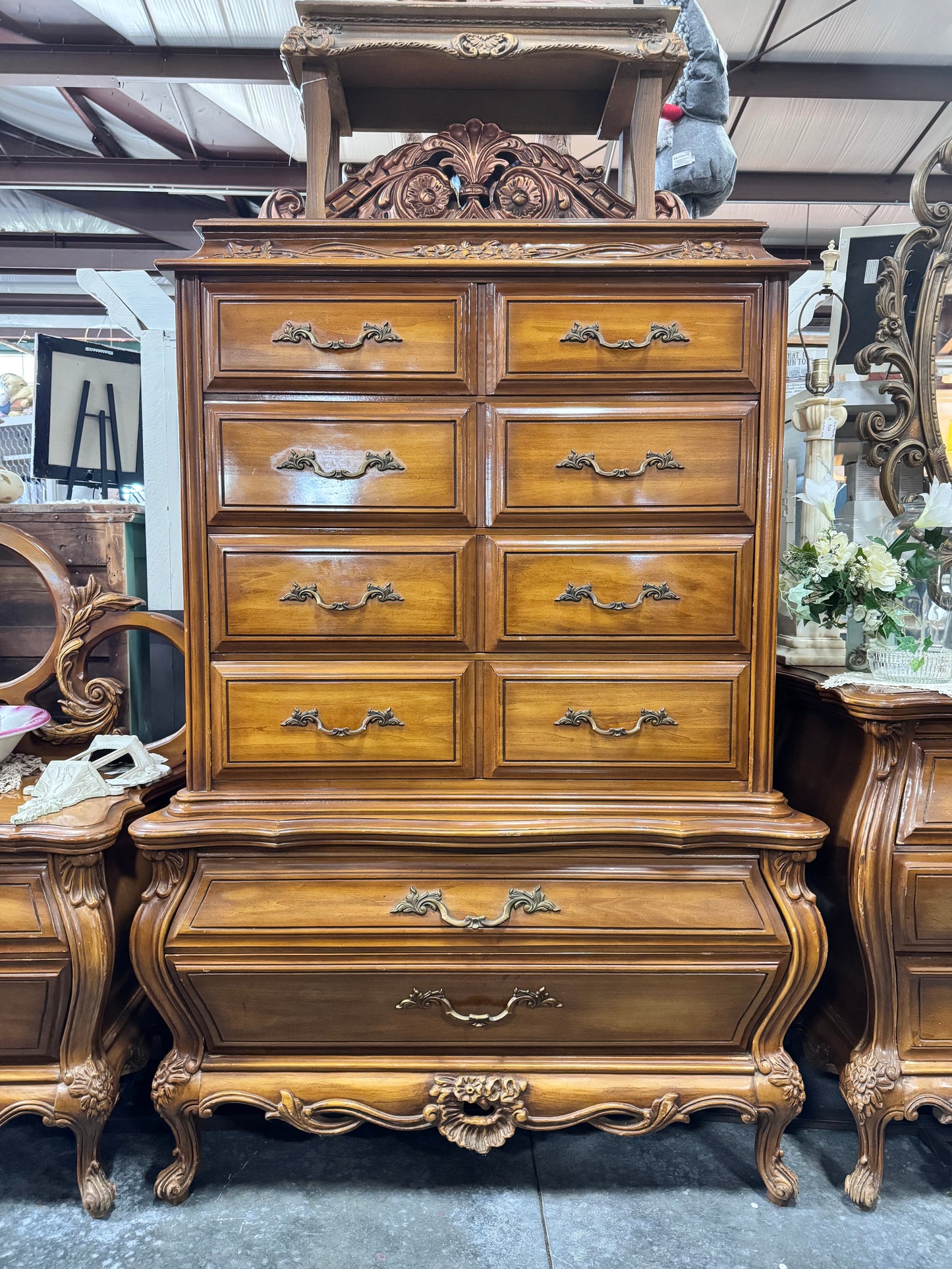 Rococo Style 5 Piece Bedroom Suite