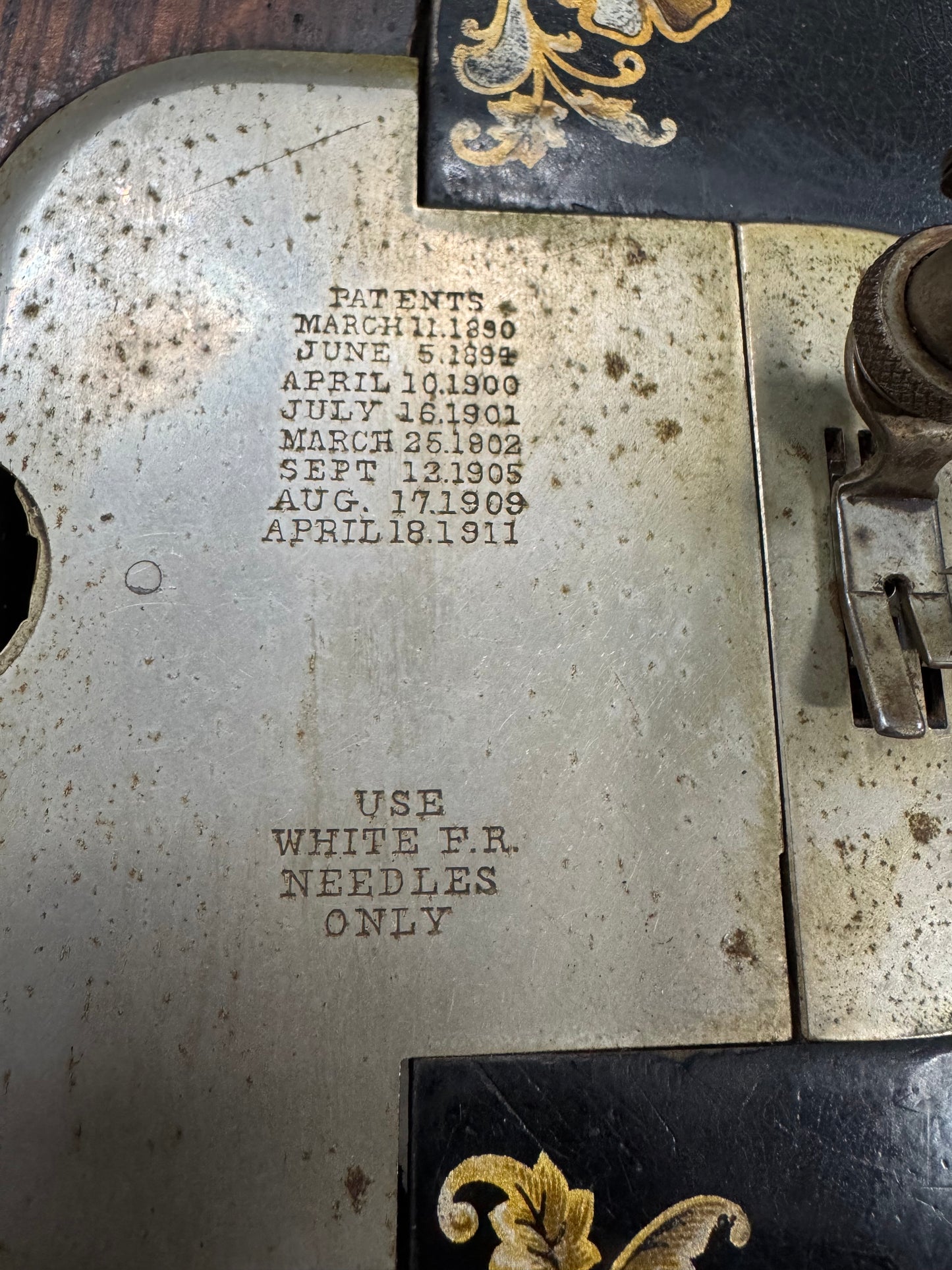 White Brand Treadle Sewing Machine with Table