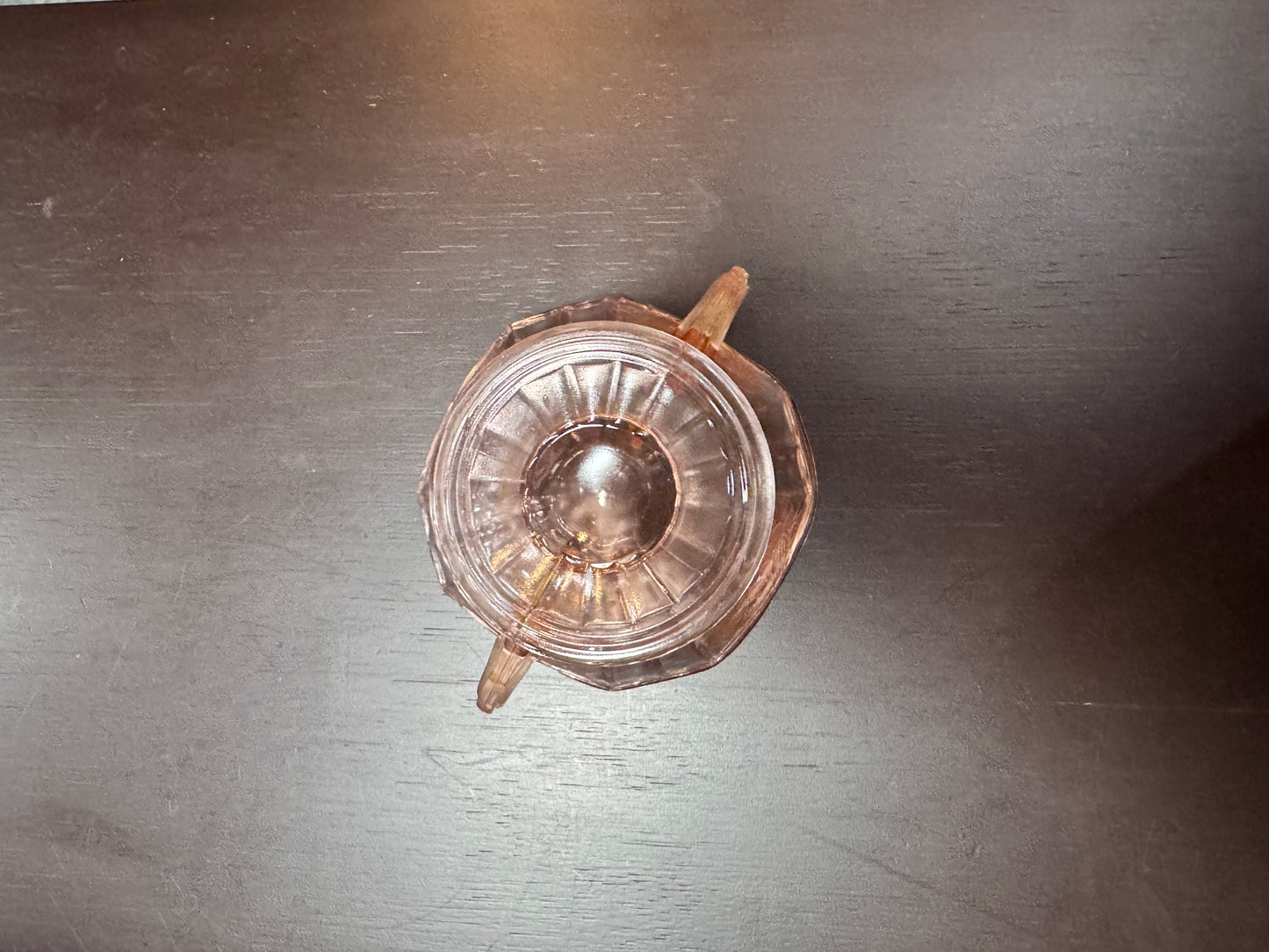 Pink Depression Glass Sugar Bowl