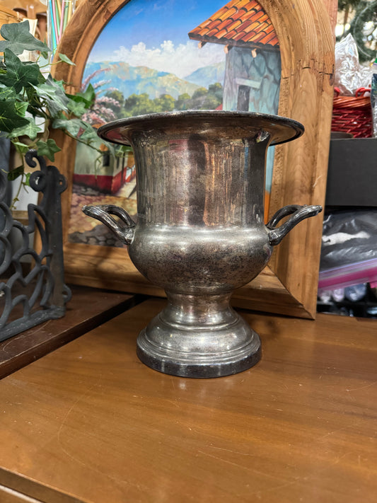 Vintage Engraved Silver Plated Champagne Bucket