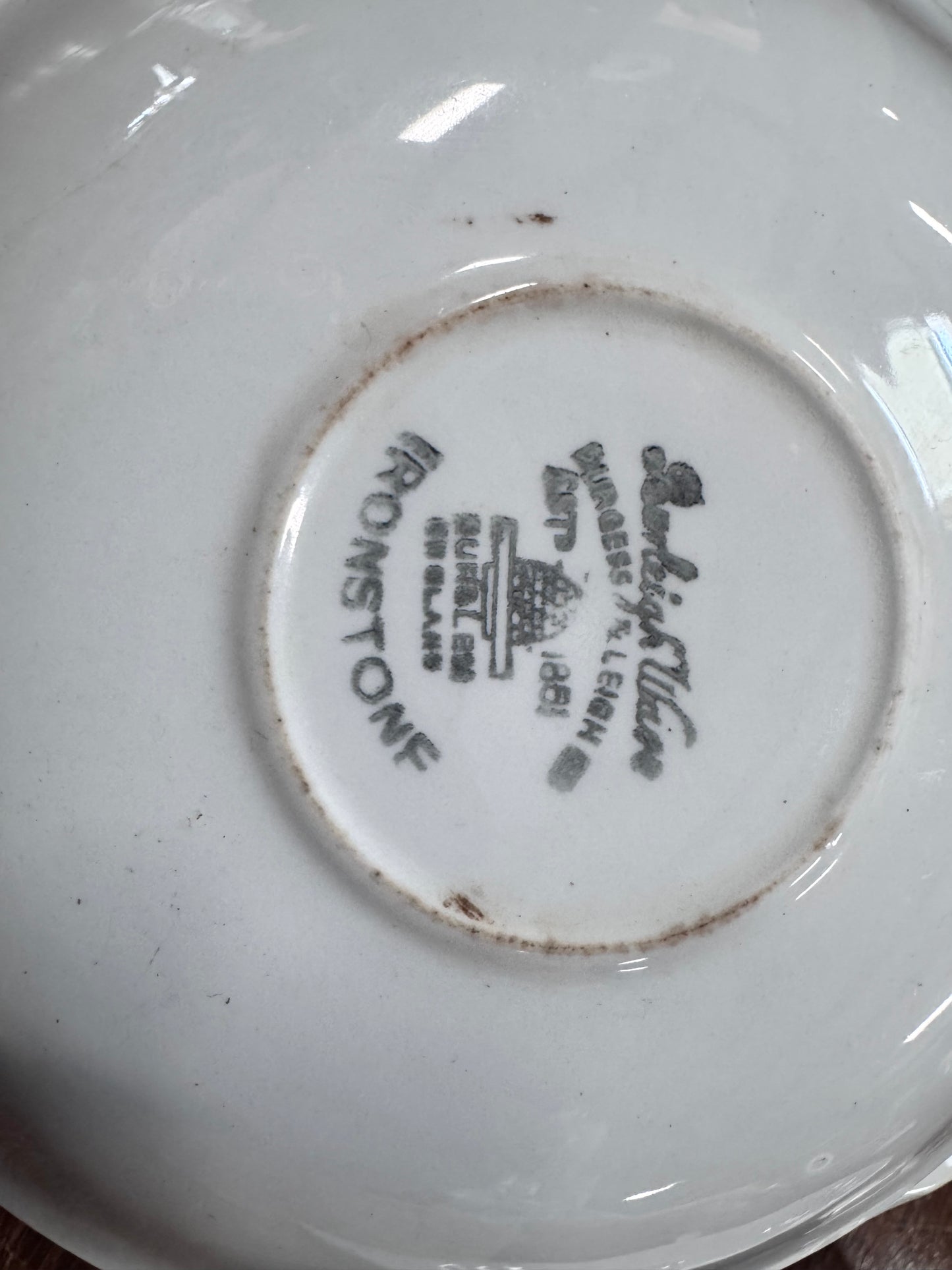 Burgess & Leigh White Ironstone Swirl Saucer