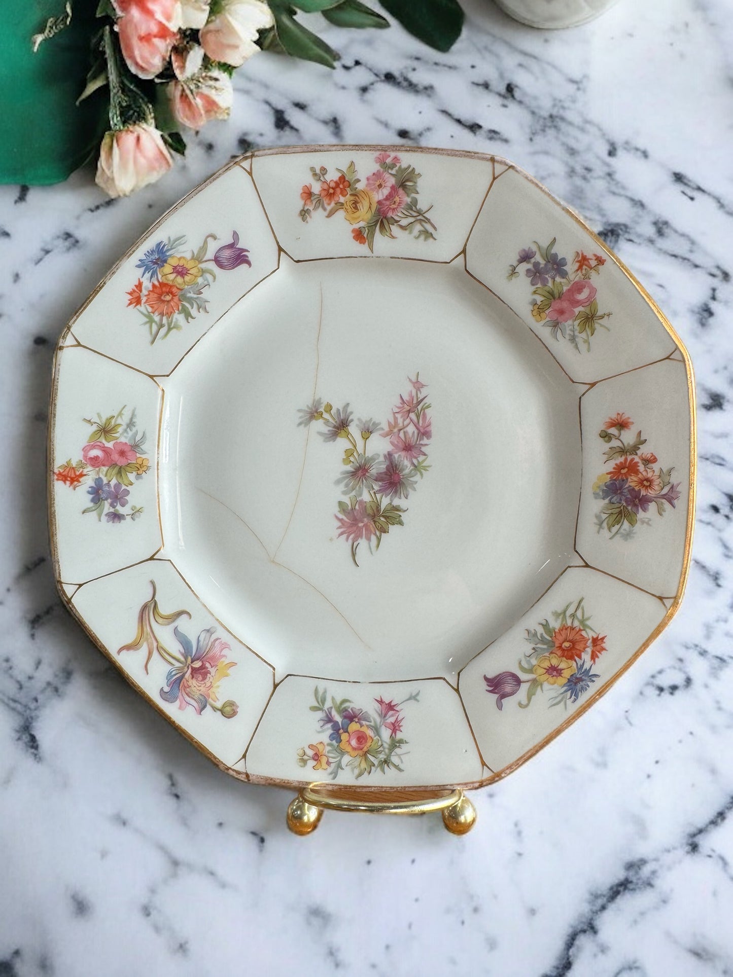 Wm Guerin Limoges Antique Octagonal Dessert Plate