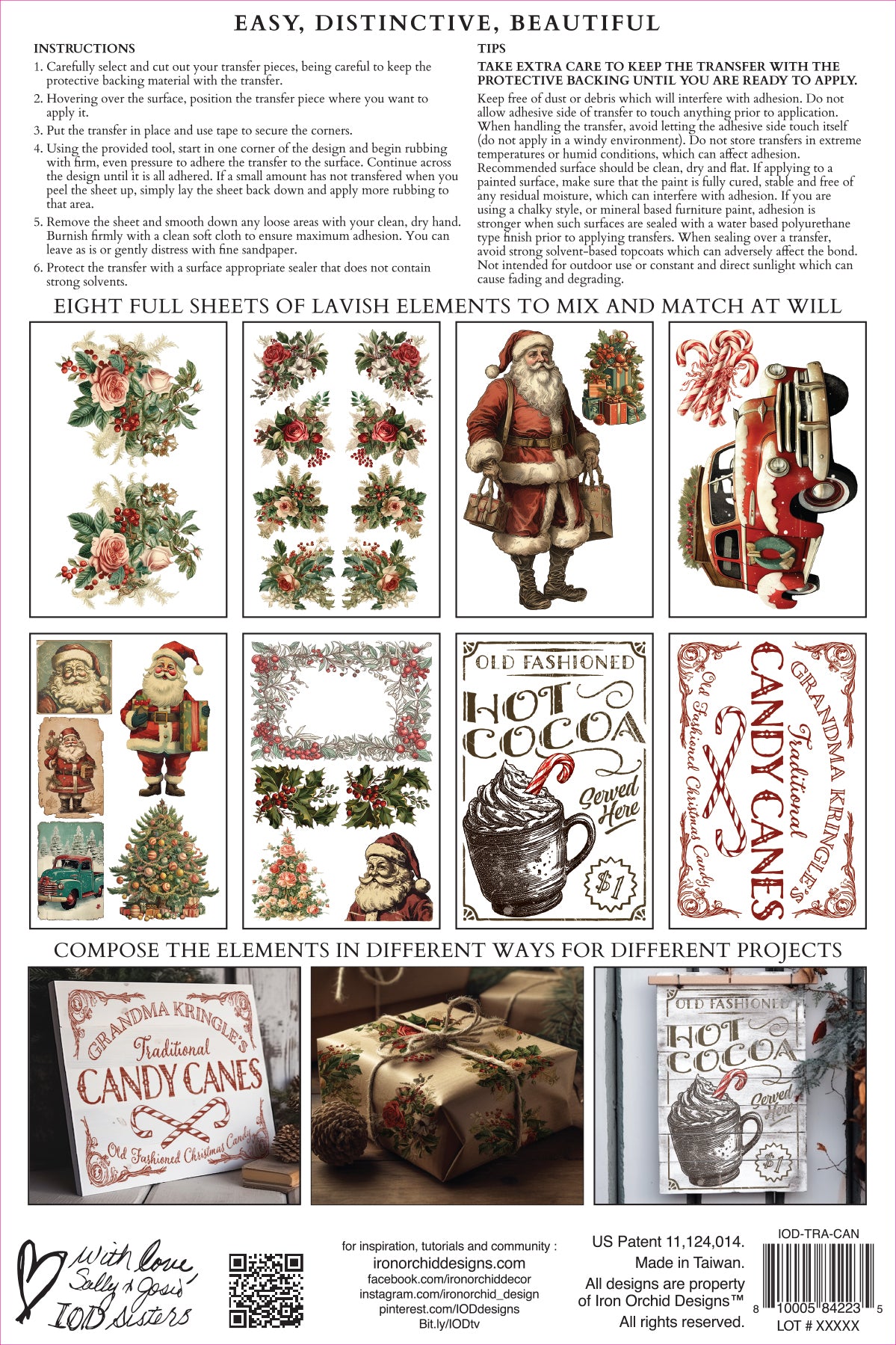 Candy Cane Cottage Iron Orchid Designs Transfer Set Limited Edition Holiday 2023