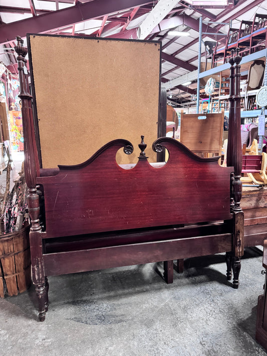 Mahogany Four Poster Full Size Headboard/Footboard