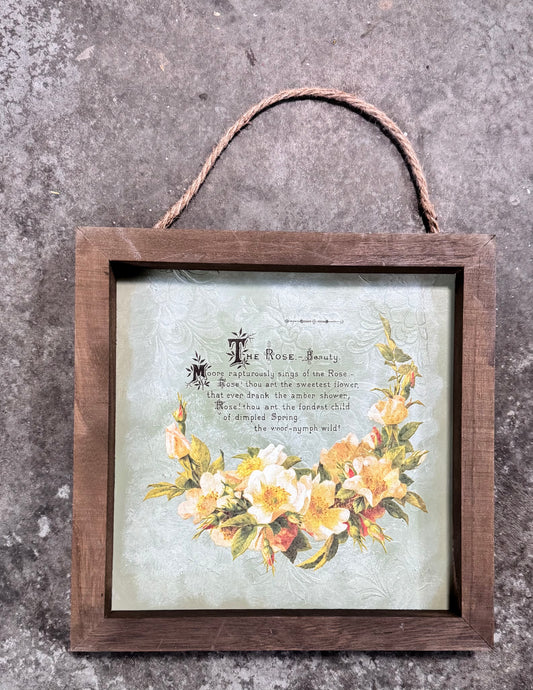 Framed Metal Wall Art-The Rose
