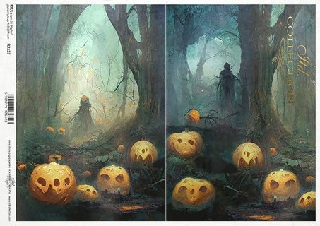 ITD Collection Spooky Jackolanterns Rice Paper