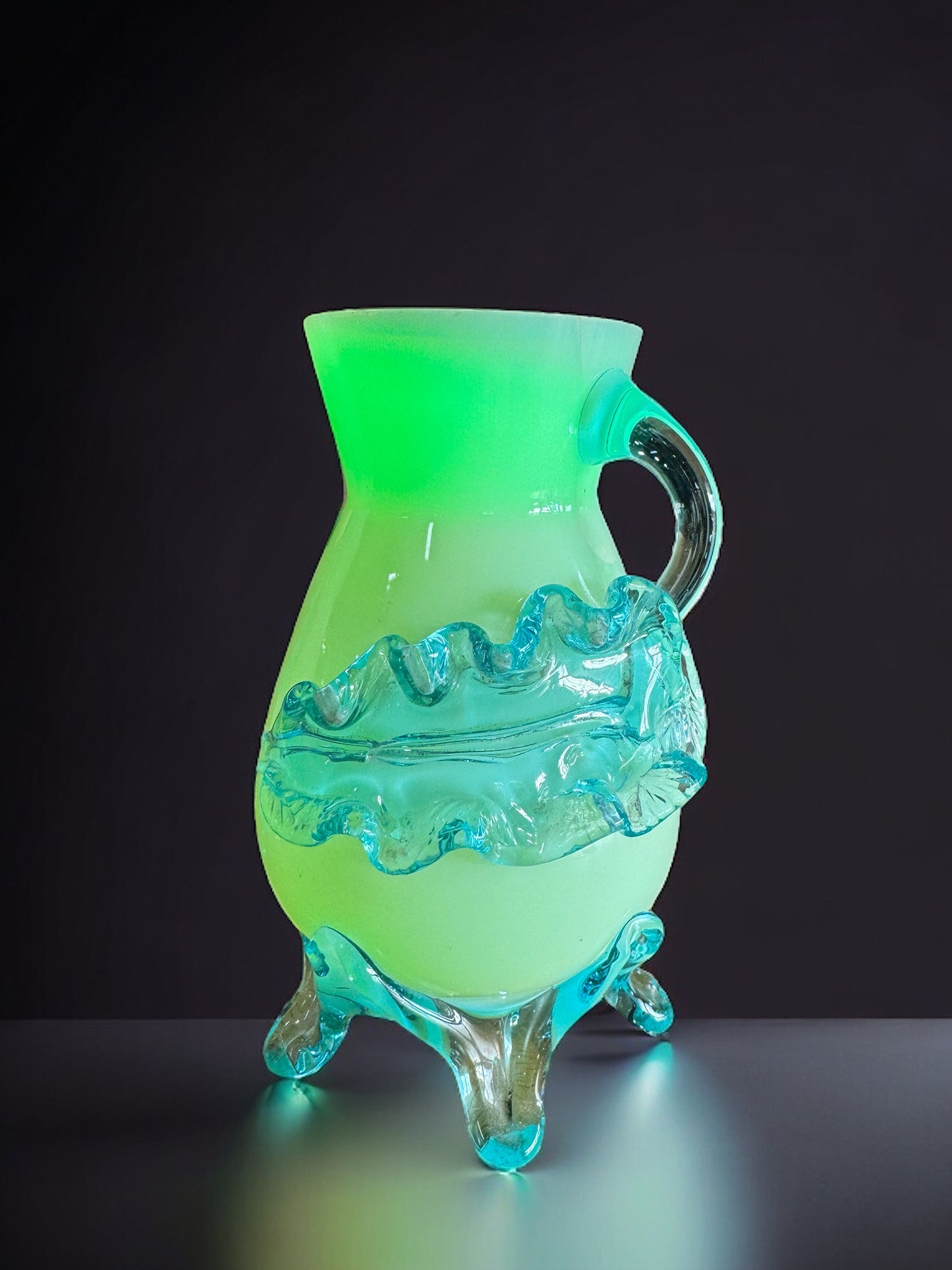 Stevens & Williams Uranium Glass and blue vases