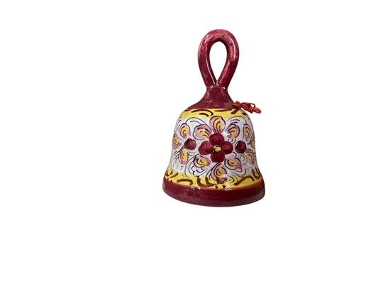 Vintage Orvieto Italy Hand Painted Pottery Bell