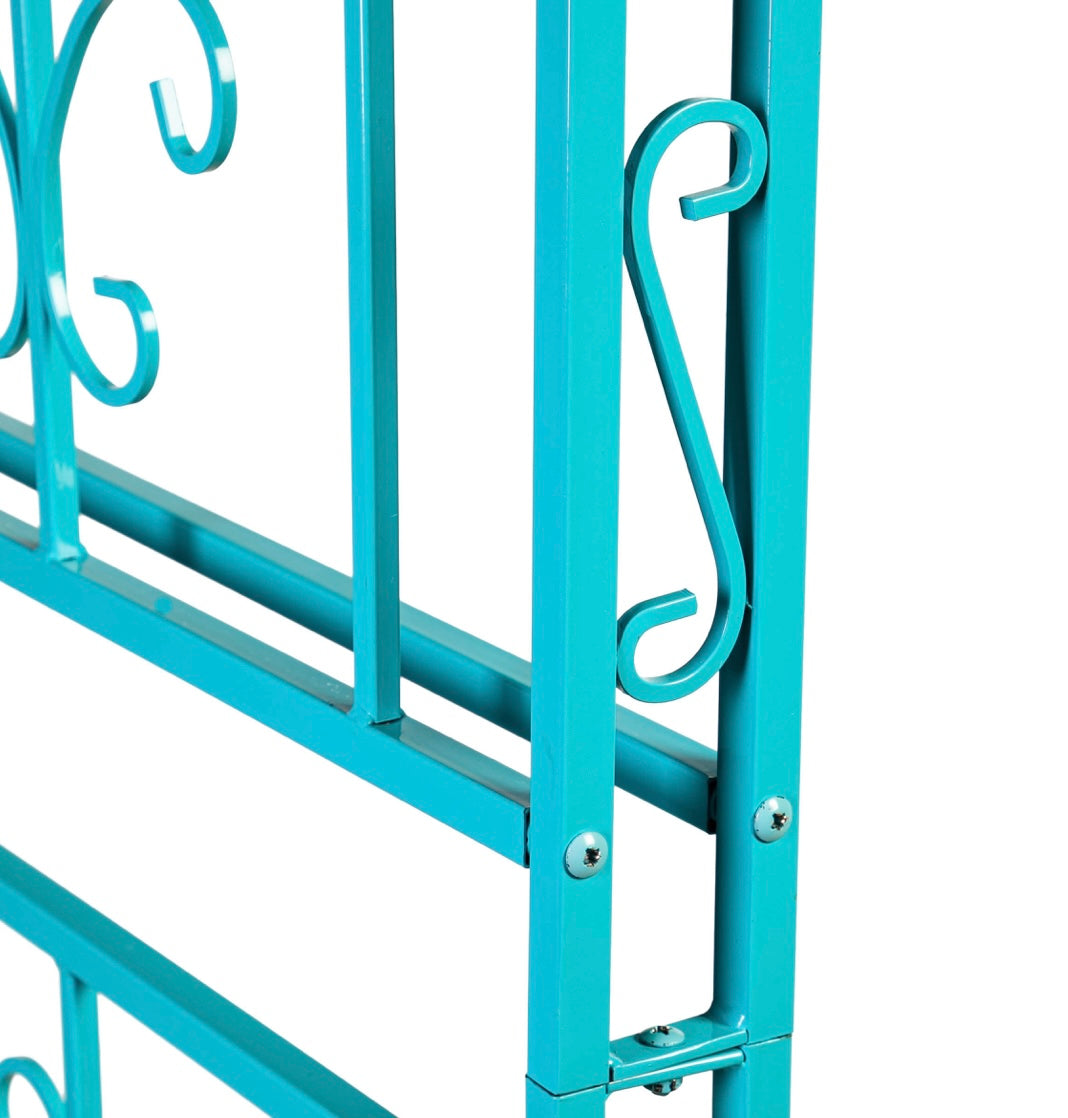 Montebello Iron Garden Arbor Coastal Blue