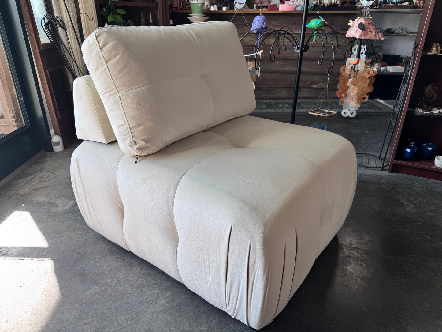 Soft Touch Velvet Slipper Chair