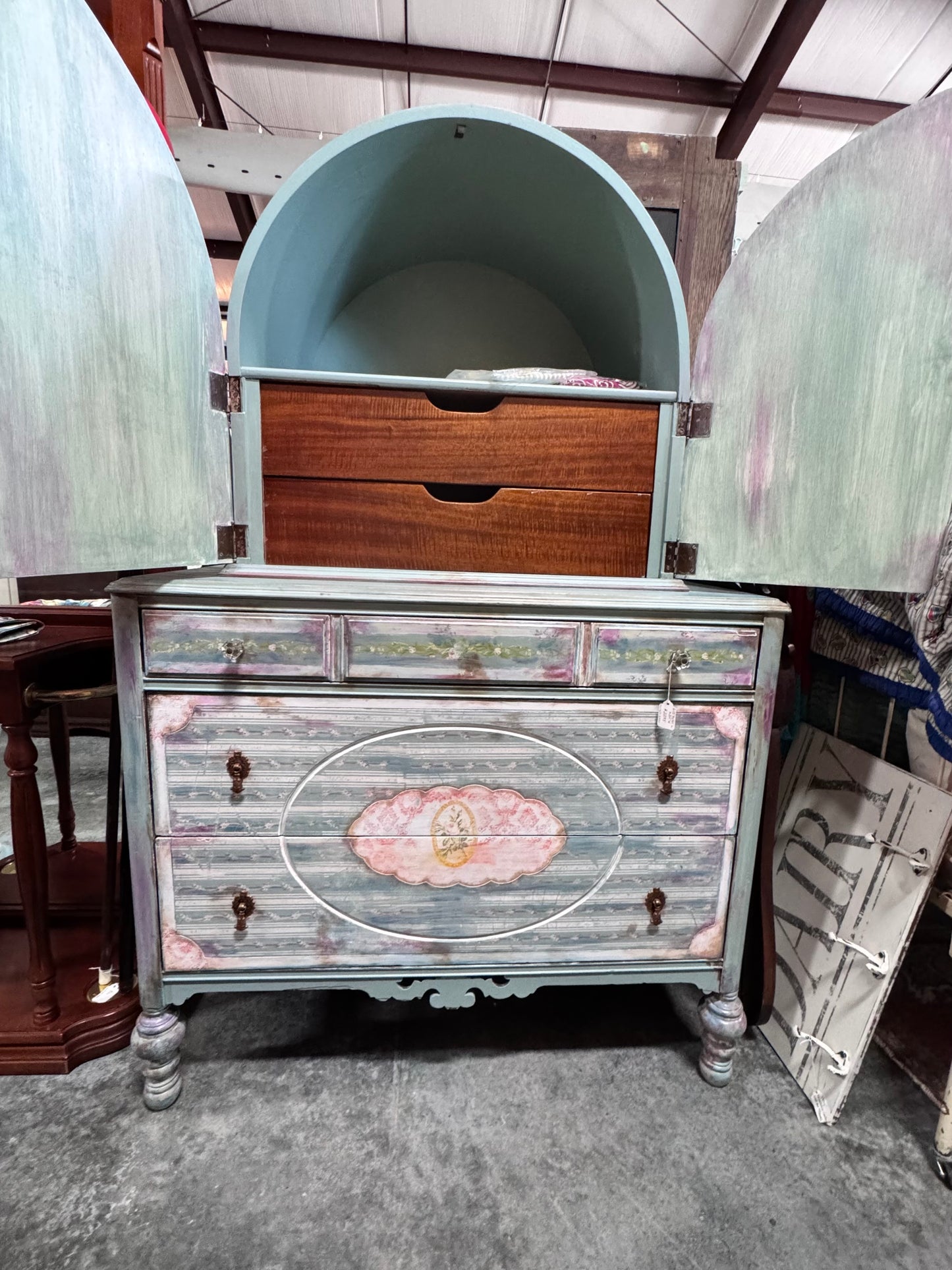 Early Century Bonnet Top Chest of Drawers