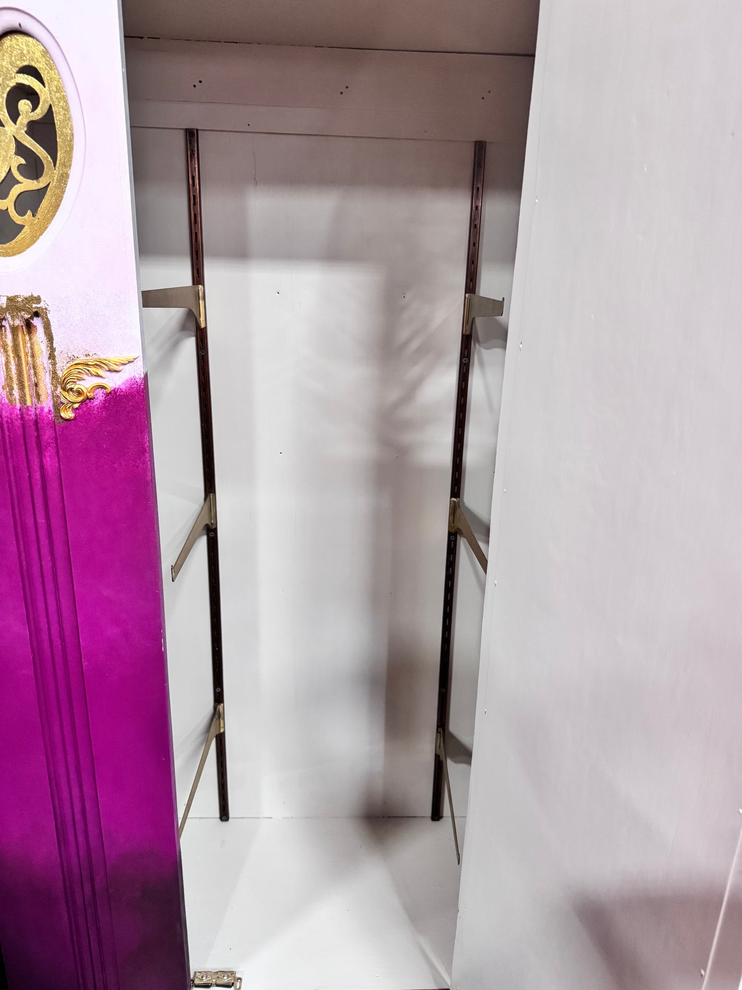 Custom Painted Pink Ombre Armoire
