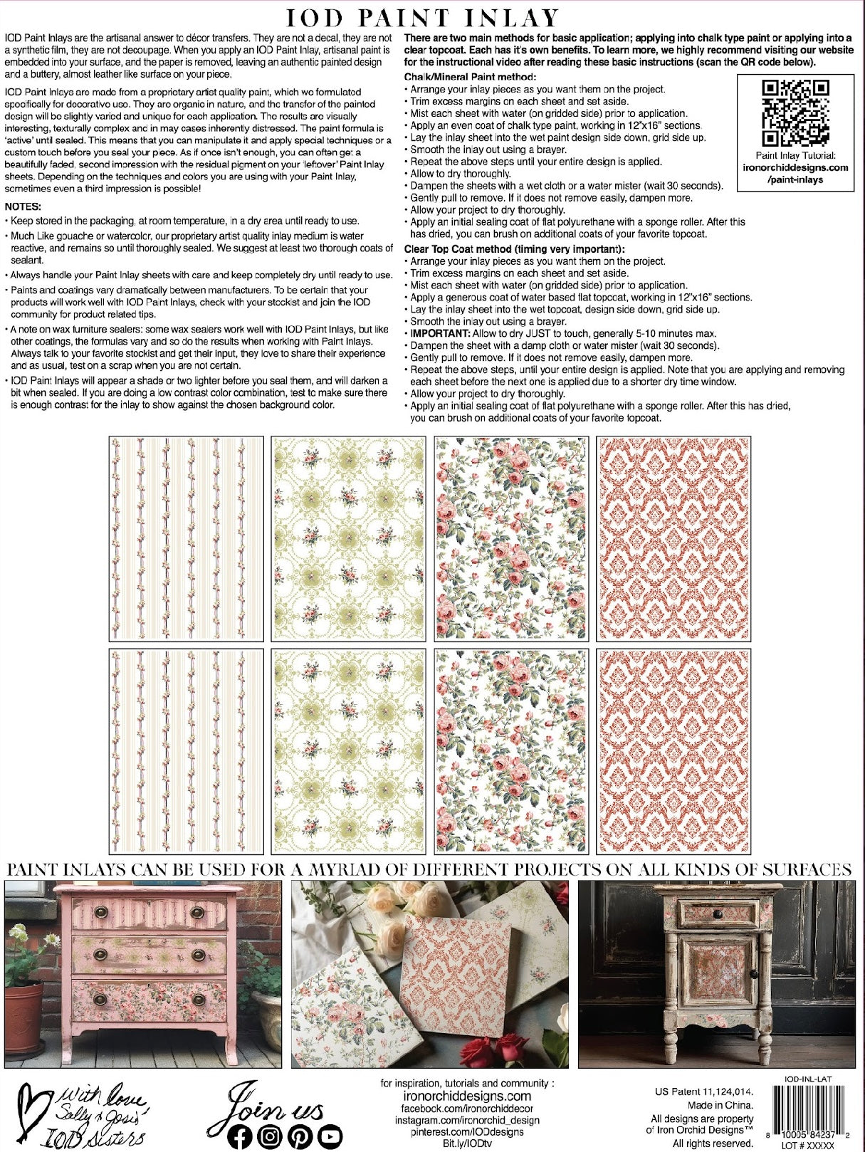 Lattice Rose Iron Orchid Designs Paint Inlay