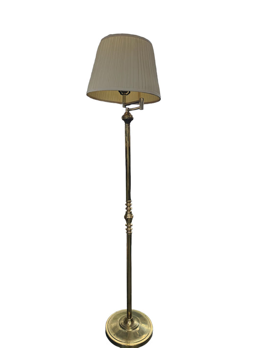 Vintage Brass Swing Arm 3-Way Floor Lamp