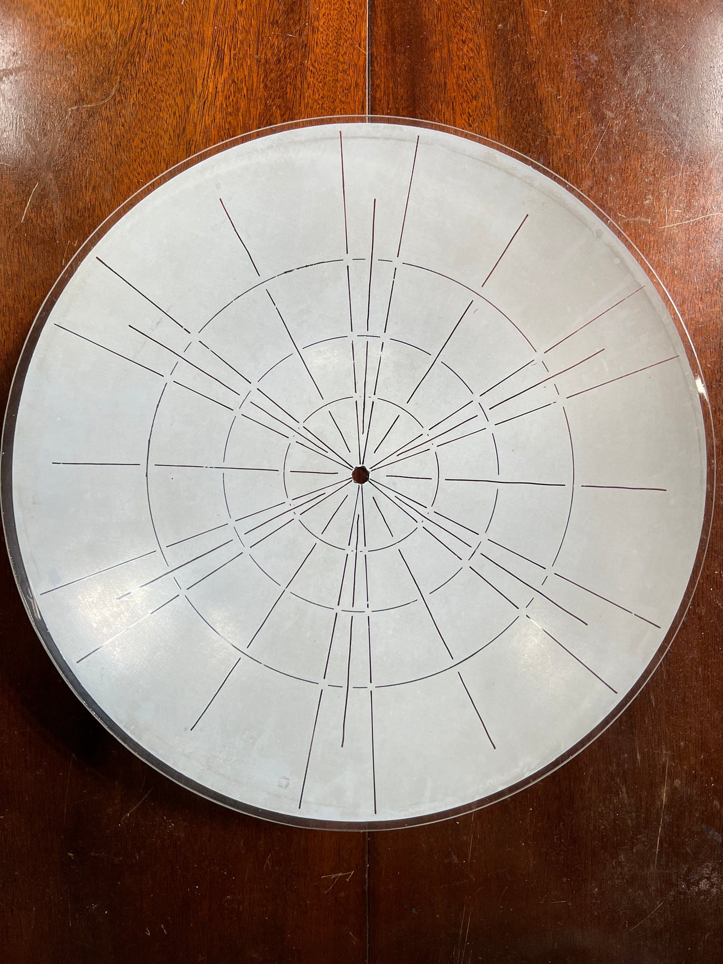 Mid Century Flush Mount Ceiling light cover with Metal Overlay-round