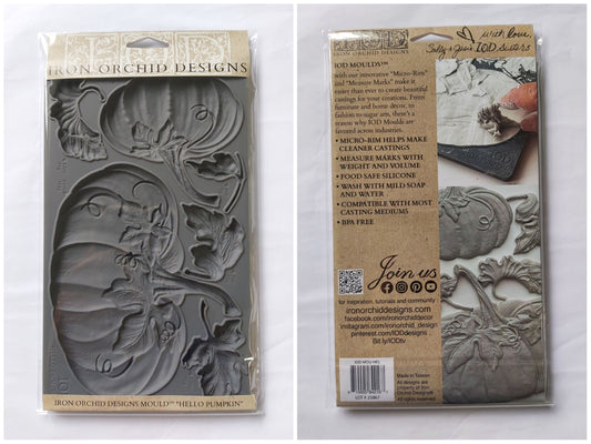 Hello Pumpkin Iron Orchid Designs Mould Set Limited Edition Holiday 2023