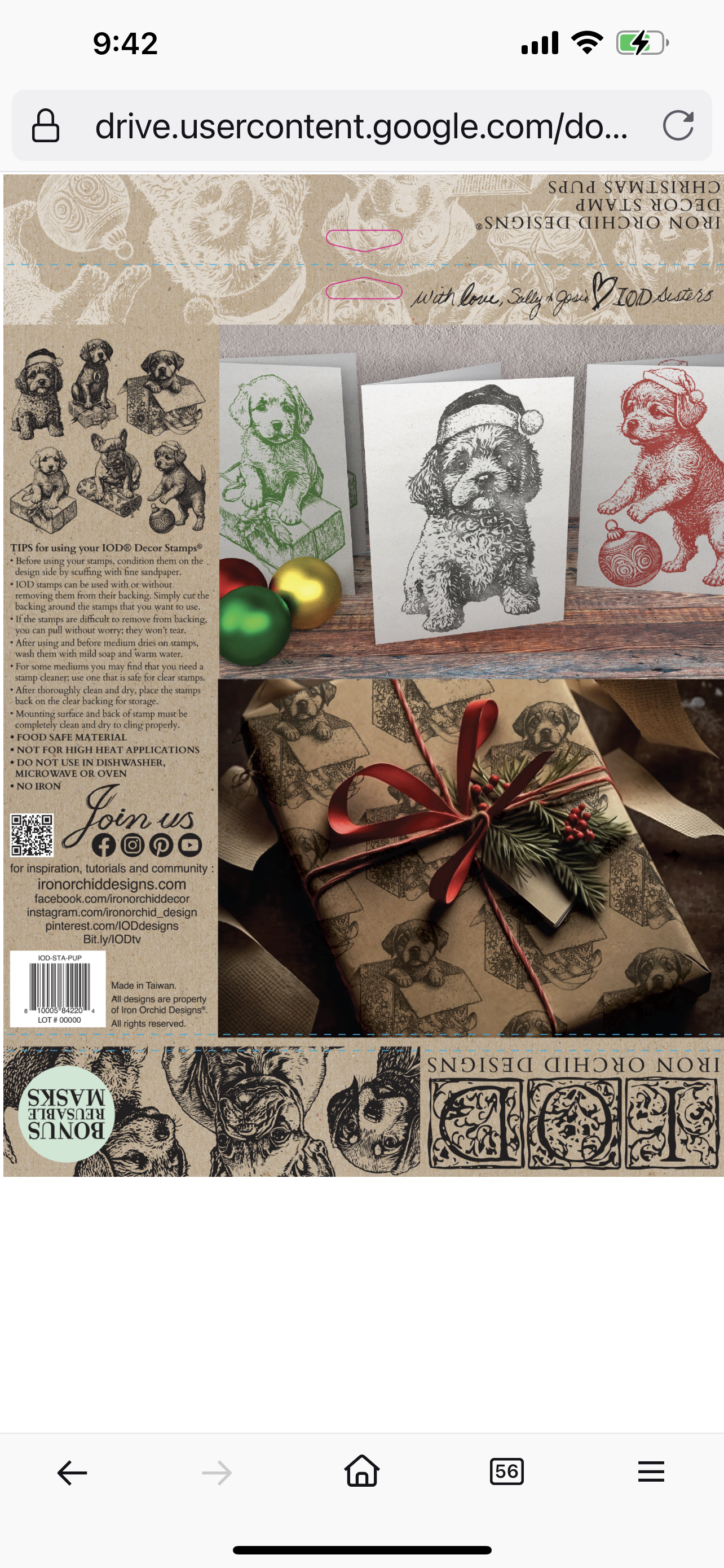 Christmas Pups Iron Orchid Designs Stamps Set Limited Edition Holiday 2023