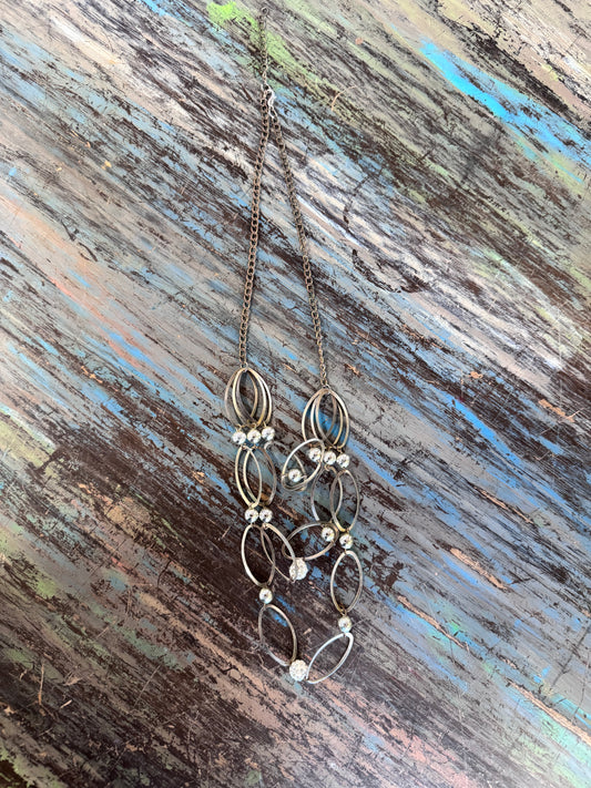3 Strand Oval Link Fashion Necklace